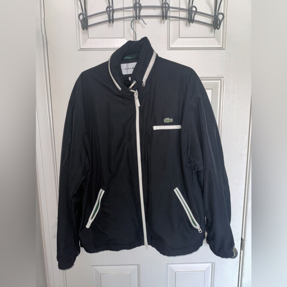 Lacoste windbreaker jacket black